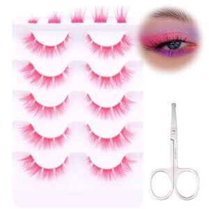 5 PCS Pink False Eyelashes
